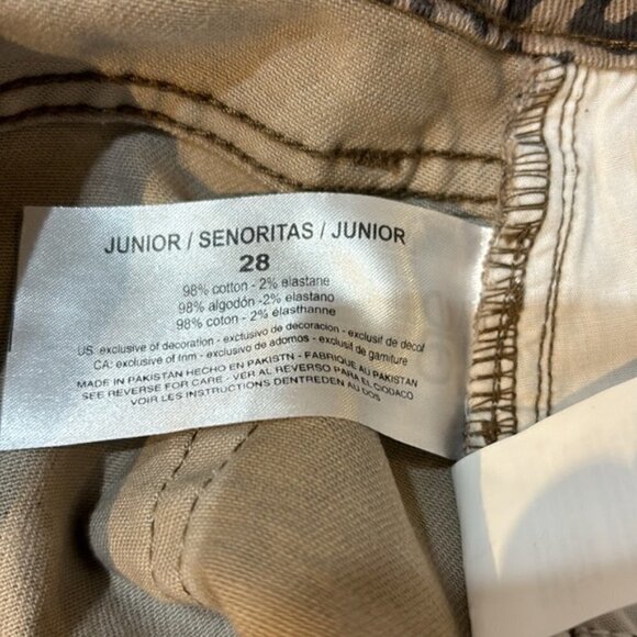 William Rast Women's Denim Wild Cheetah Mini Skirt Brown Size 28 - Picture 10 of 10